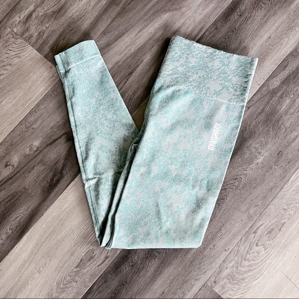 Gymshark Adapt Animal Teal Leopard Print Leggings